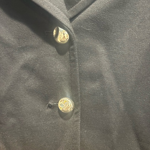 Tahari Black Blazer with Gold Accents - Picture 4 of 8